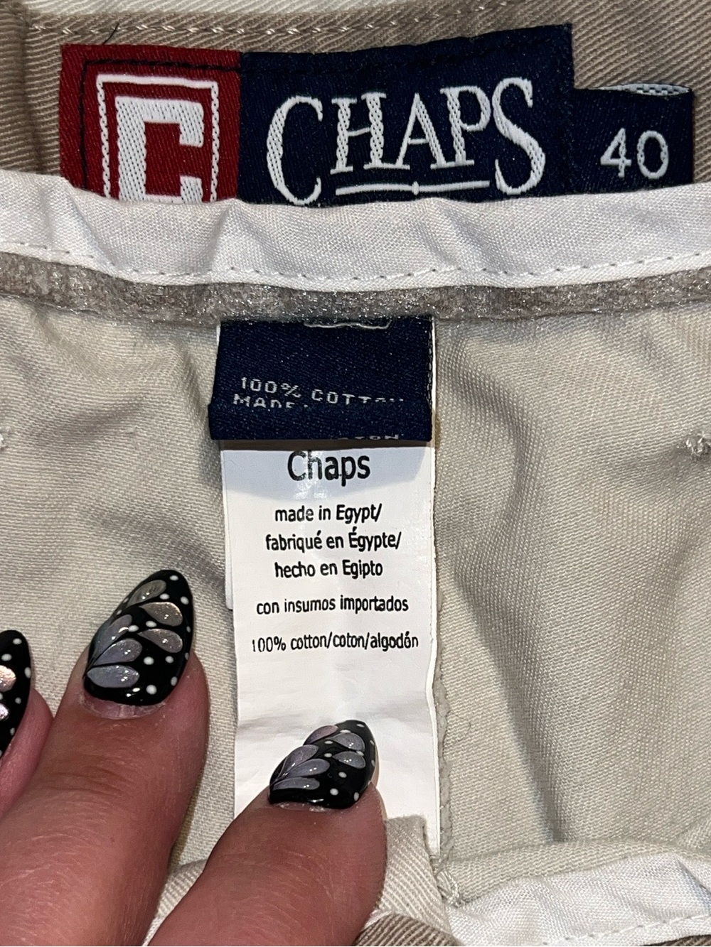 Chaps Men’s Pleated Front Shorts Khaki Size 40 All Cotton - Picture 2 of 4
